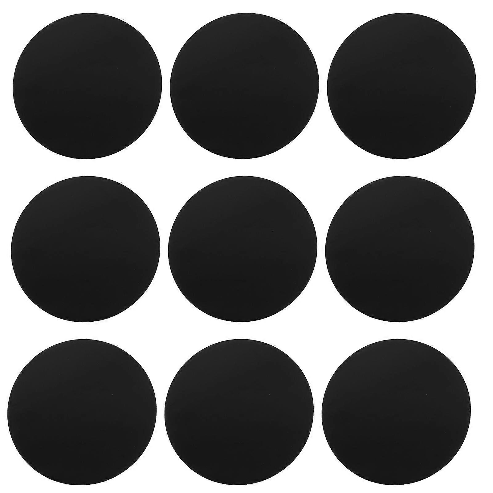 10pcs Black Acrylic Mini Round Bases for Figures DIY Miniature Model Presentation