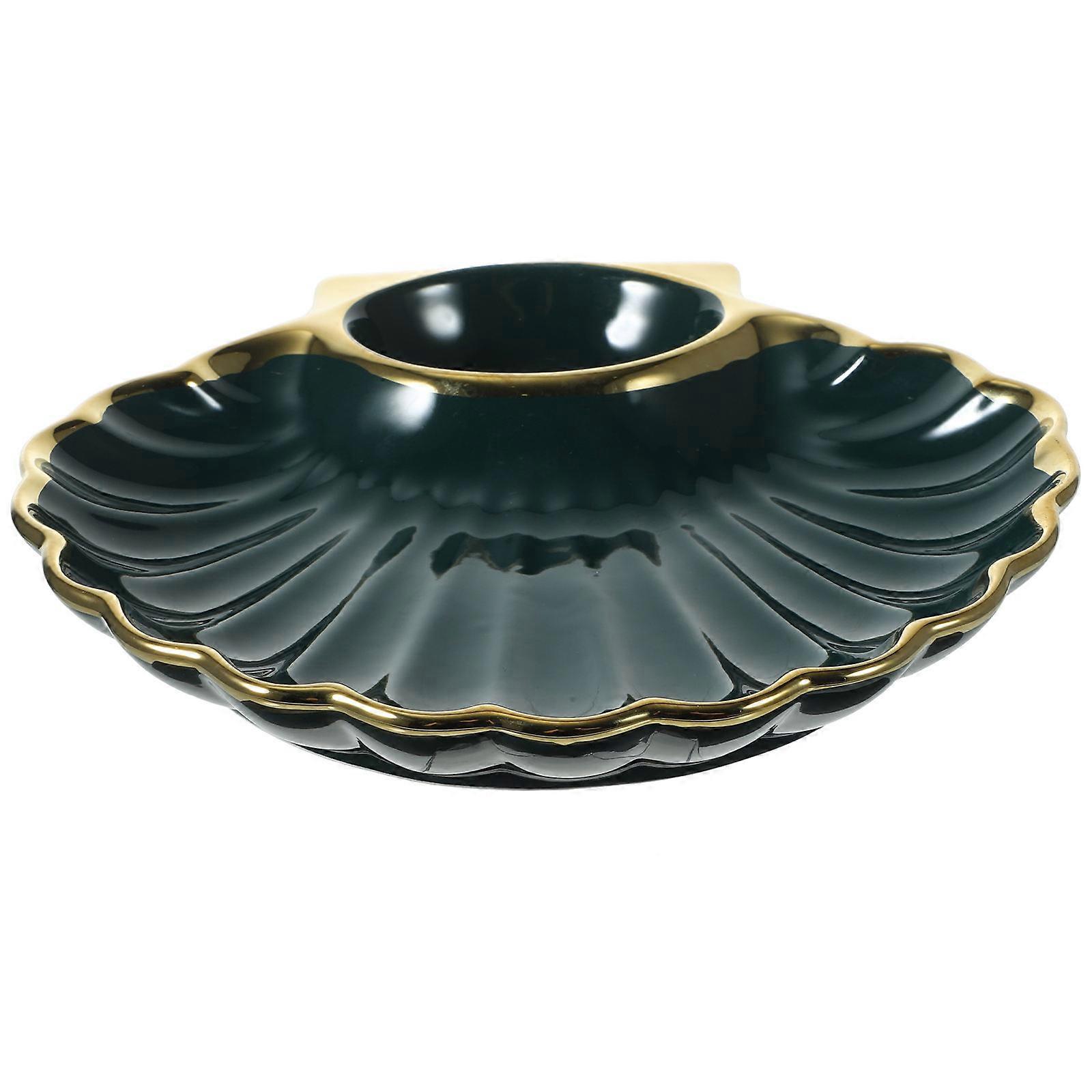 Shell Shaped Dumpling Plate, Elegant Storage Dish for Chips, French Fries & Sushi, Heat Resistant & Easy to Clean Design