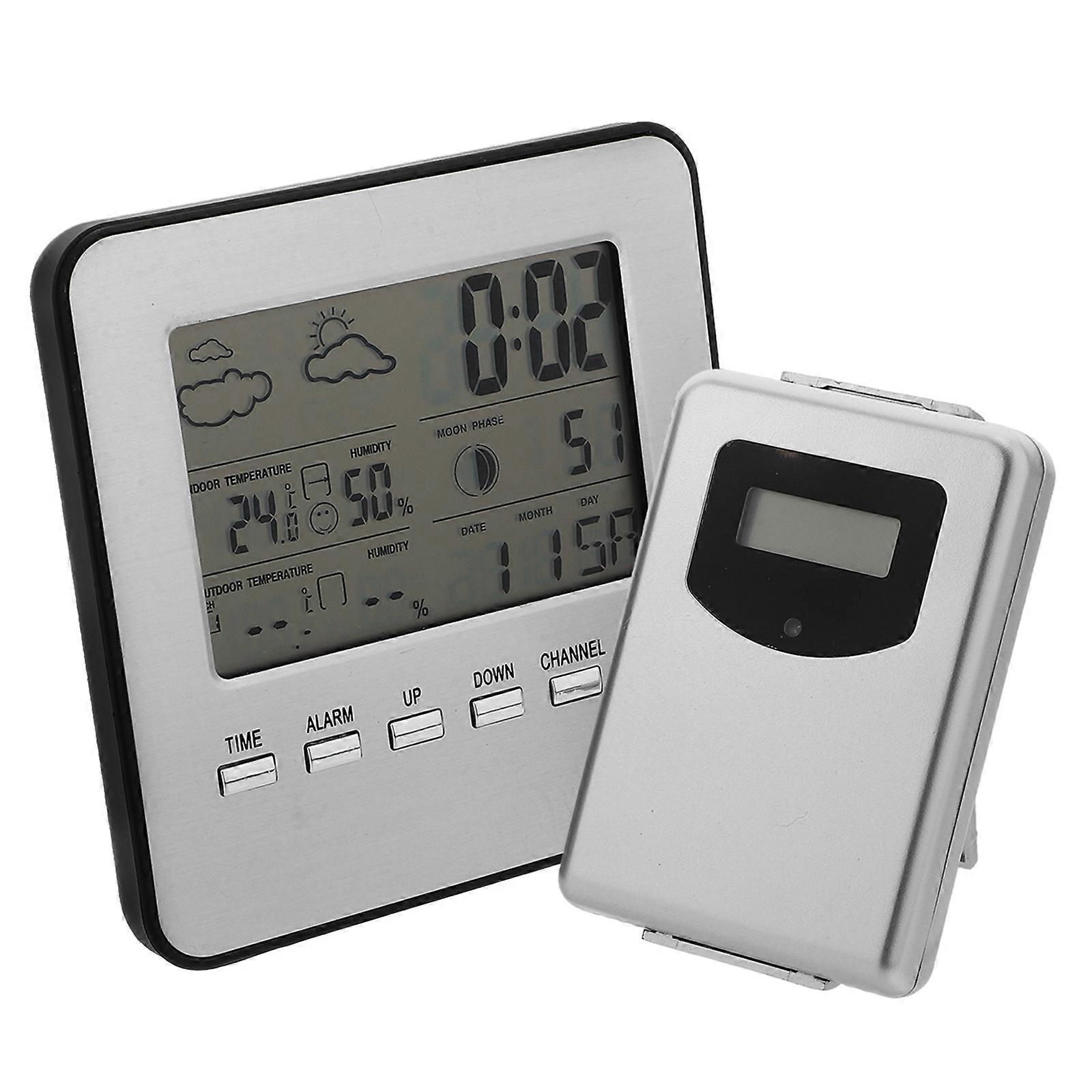 Temperature Gauge for House -A92 Temperature Humidity Meter for Office Environment High Precision Silver 1Set