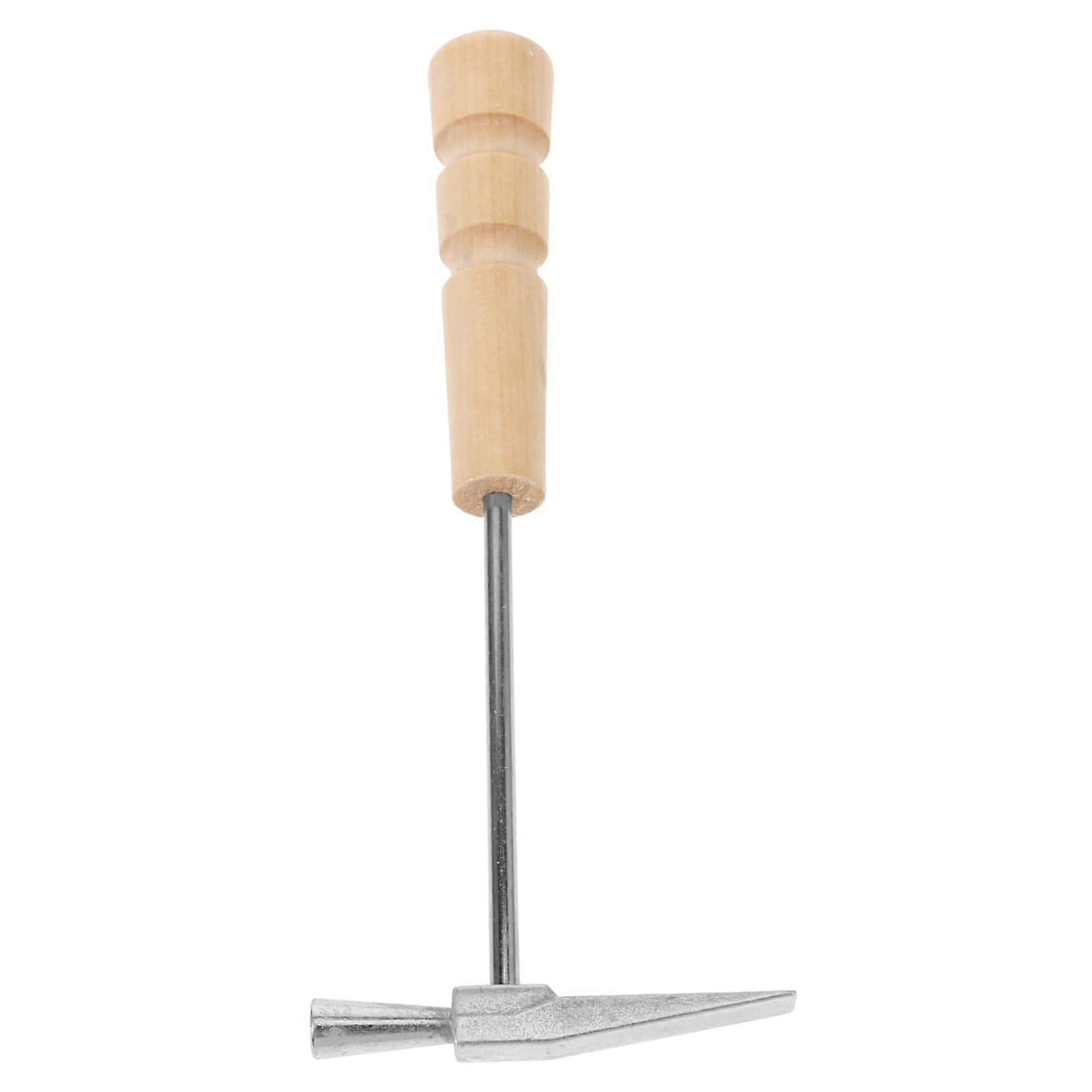 Kalimba Tuning Hammer With Wooden Handle, Silver Color, 15.50 X 6.50 X 2.00 Cm