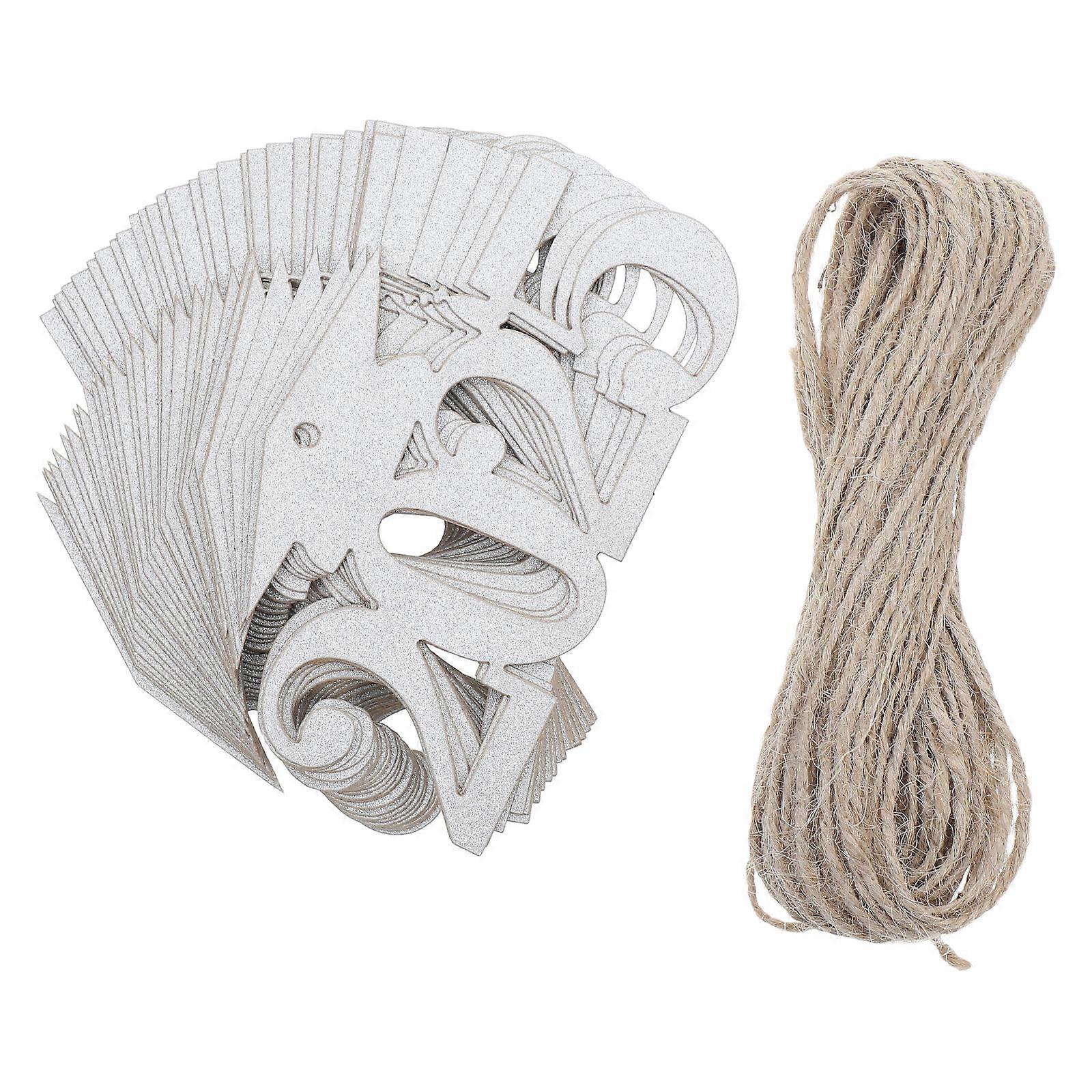 2025 Paper Graduation Tags for Decoration 30Pcs Silver Graduate Party Supplies