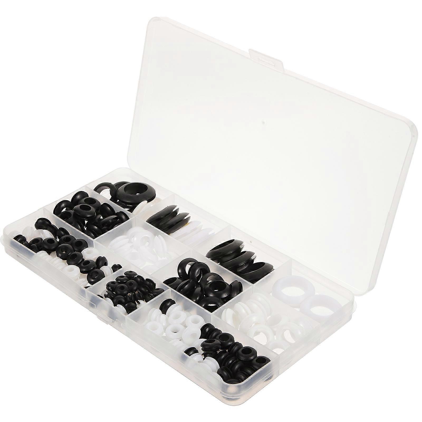 Wire Protector Rubber Grommets Replacement Ceiling Fan Wiring Systems White 6x10.5mm 180Pcs