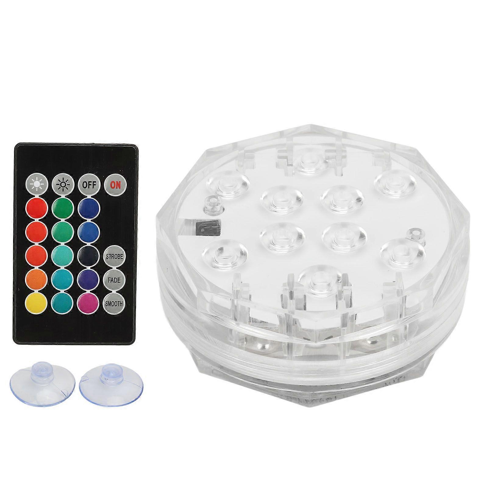 Submersible LED Pool Lights IP68 Waterproof Colorful LED Pool Lights with Remote Control for Inground Pool Outdoor Courtyard Decoration