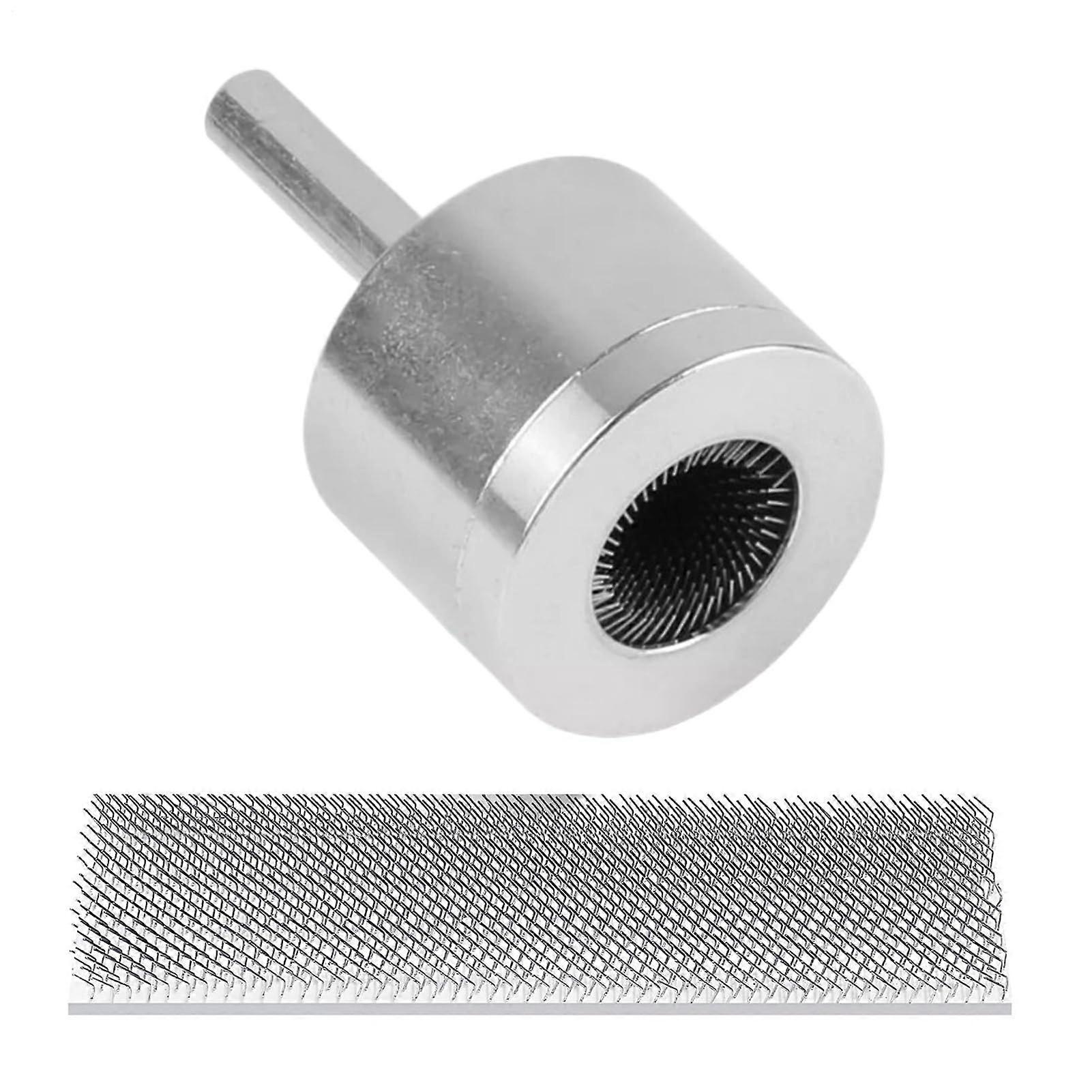 Doubleended copper pipe cleaner, 3/4  1/2 inch brushes with hex handle