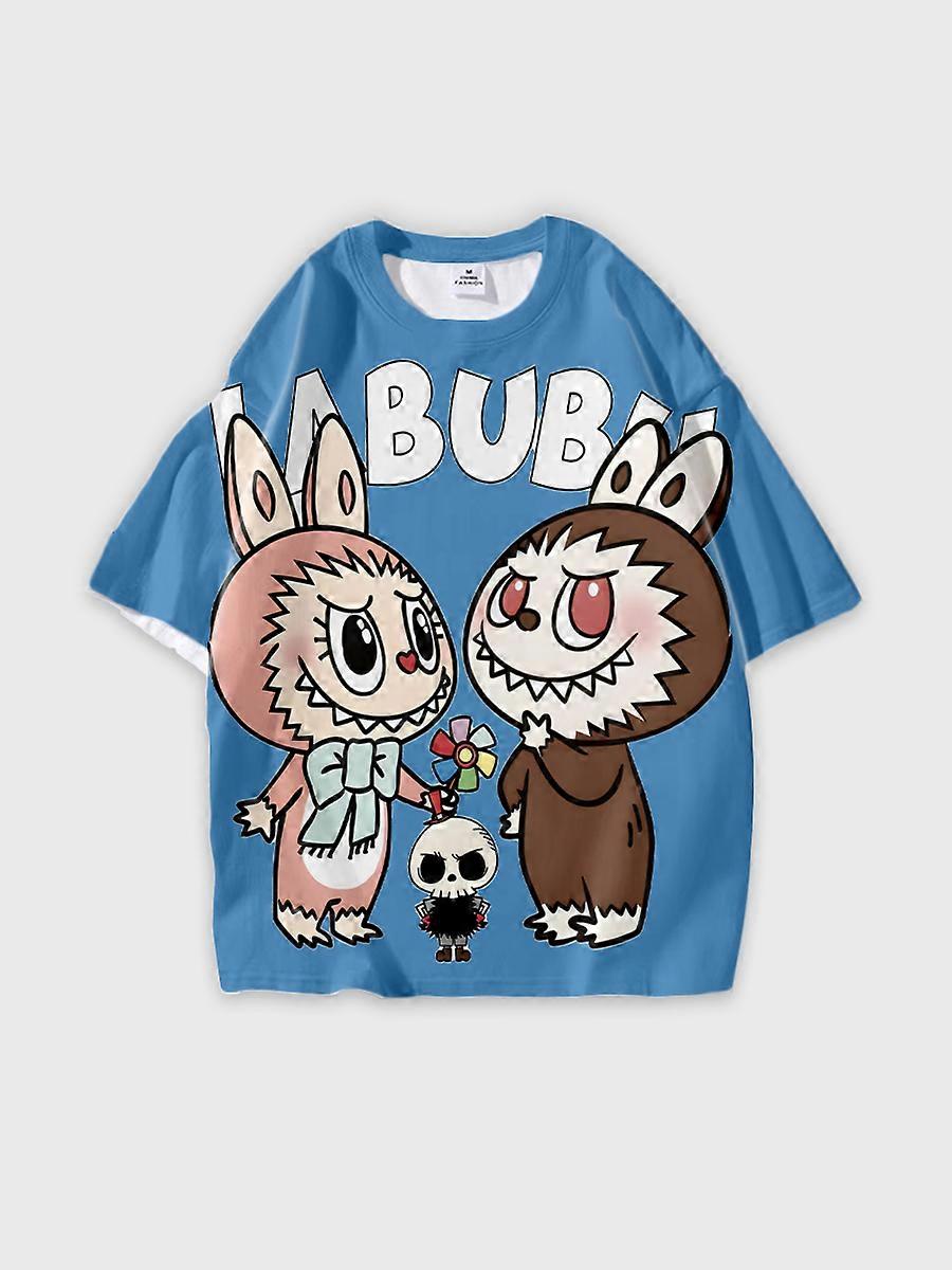 T-shirt round neck Pattern loose short sleeve P2611