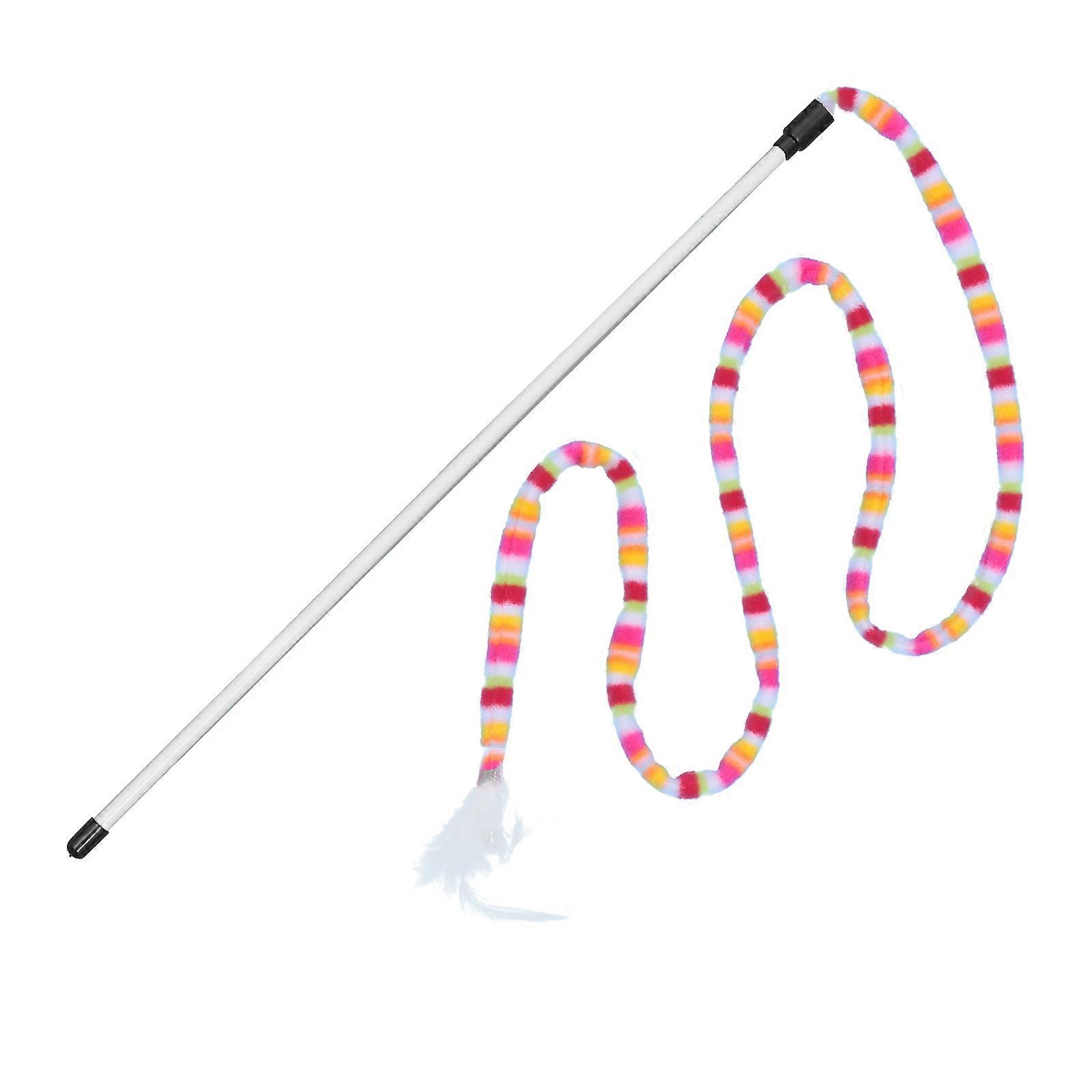 2pcs Interactive Cat Teaser Wands with Rainbow Strips for Playtime, Exercise & Bonding – Fun Stimulation for Cats