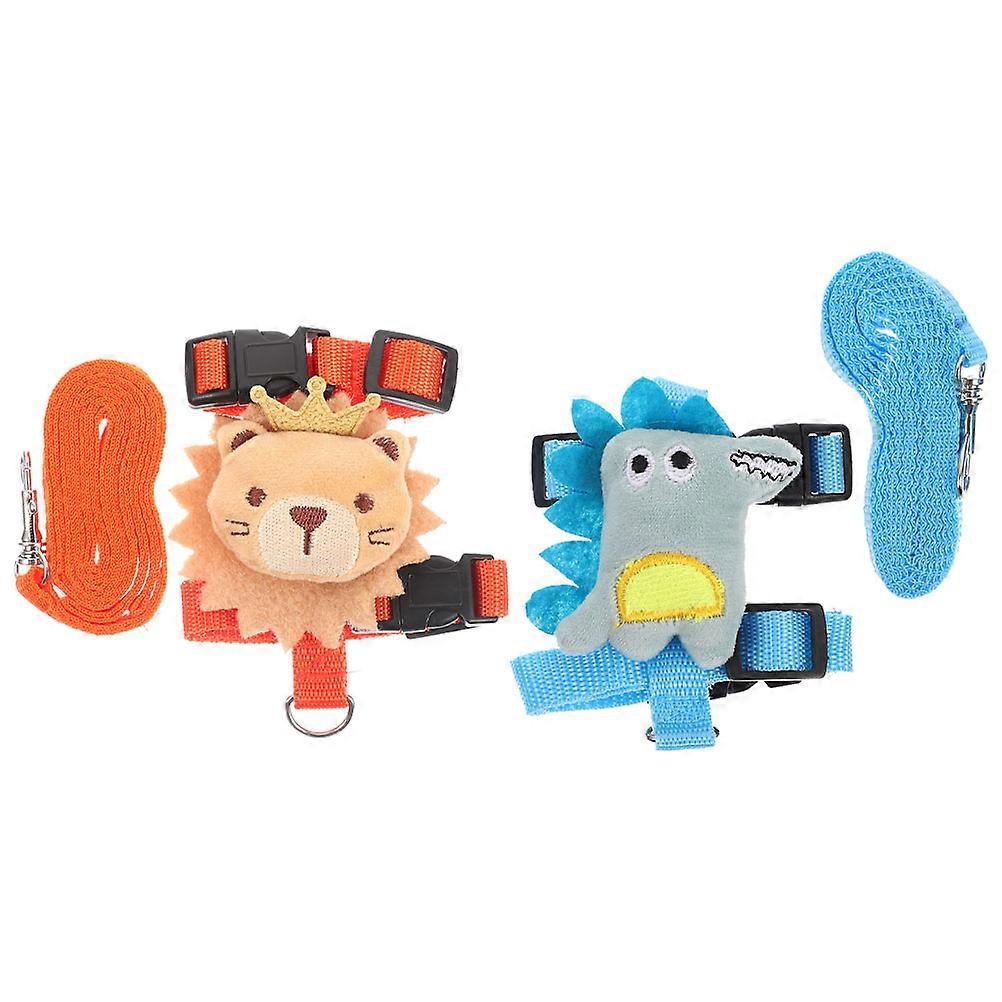 Pet Harness and Leash Set with Cartoon Design for Small Pets Adjustable and Wearresistant Polyester Assorted Color