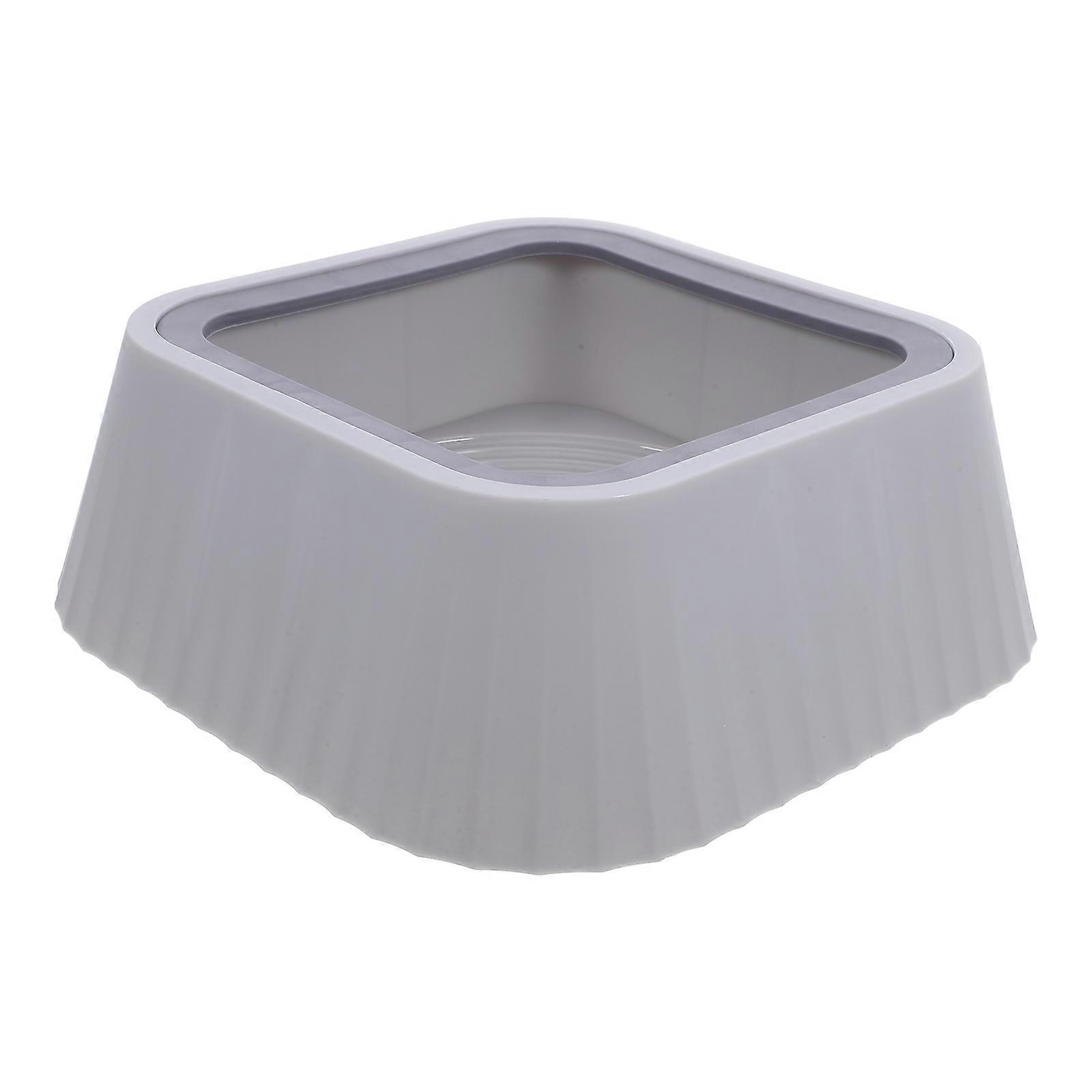 No Spill Water Bowl for Dogs and Cats with Floating Mechanism ABS Material Dark Grey 7.1 Inches