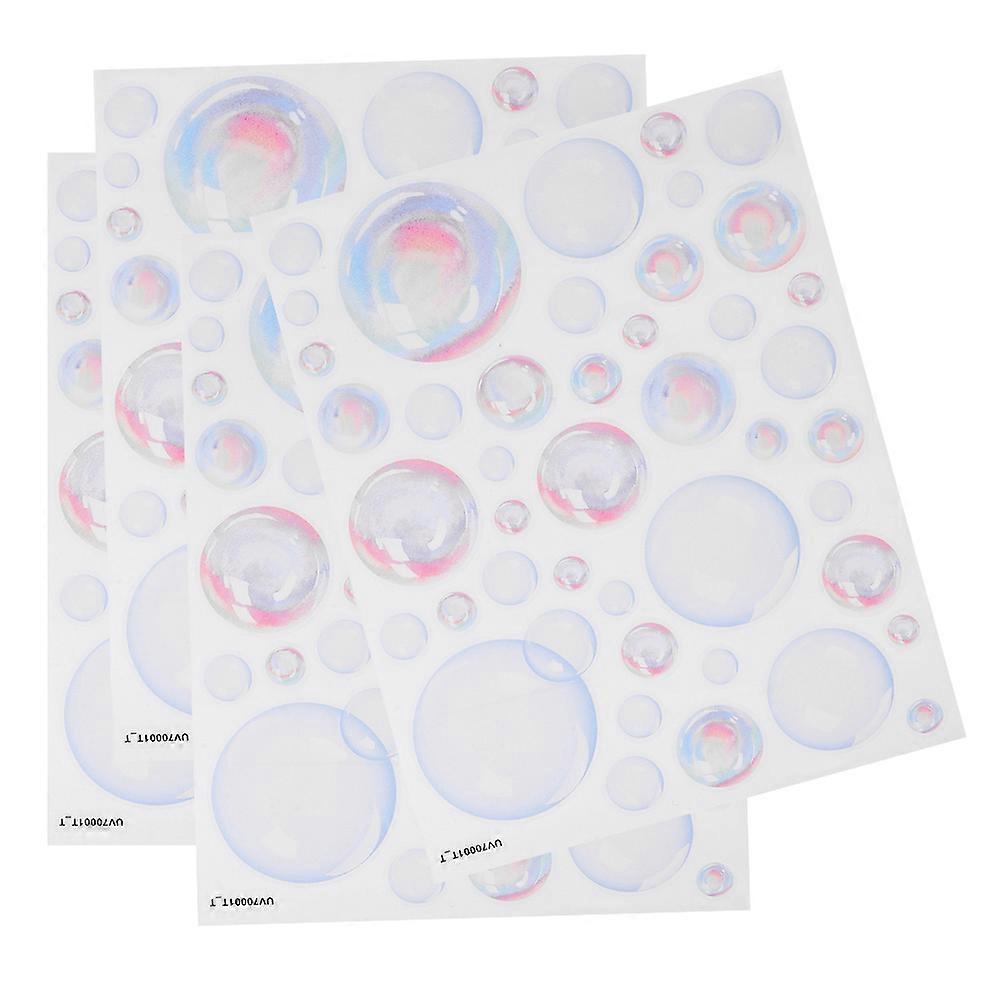 Ocean Theme Wall Stickers with Bubble Pattern for Home Decor Assorted Color Easy to Apply 4 Sheets