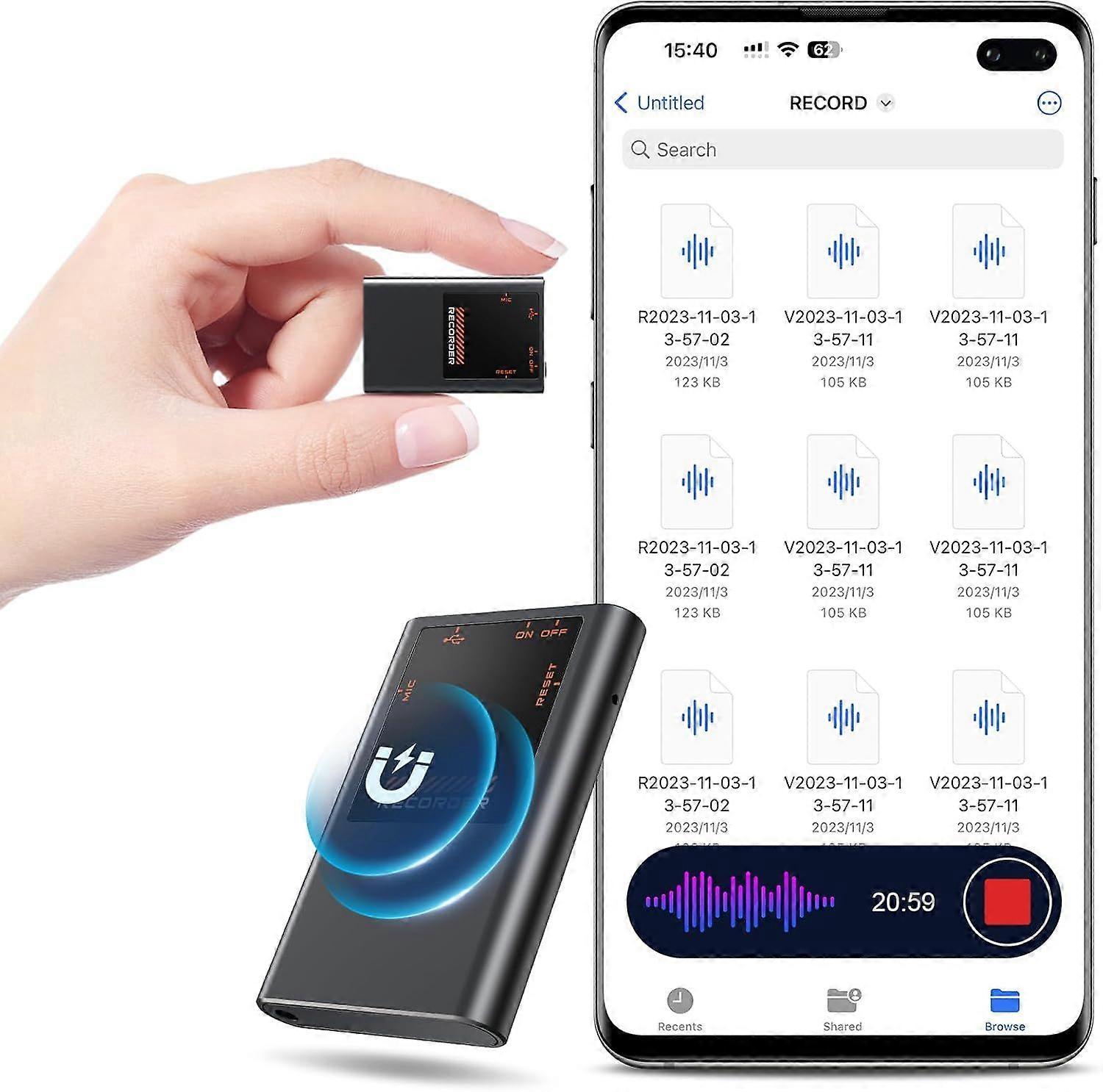 2025 Latest 3072Kbps Voice-activated Voice Recorder - [7000 hours] Voice Recorder with AI
