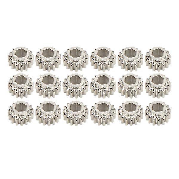 18 pcs Metal String Tuning Pegs with Hexagonal Holes for Guitar, 1:15 Tuning Accessories, Silver