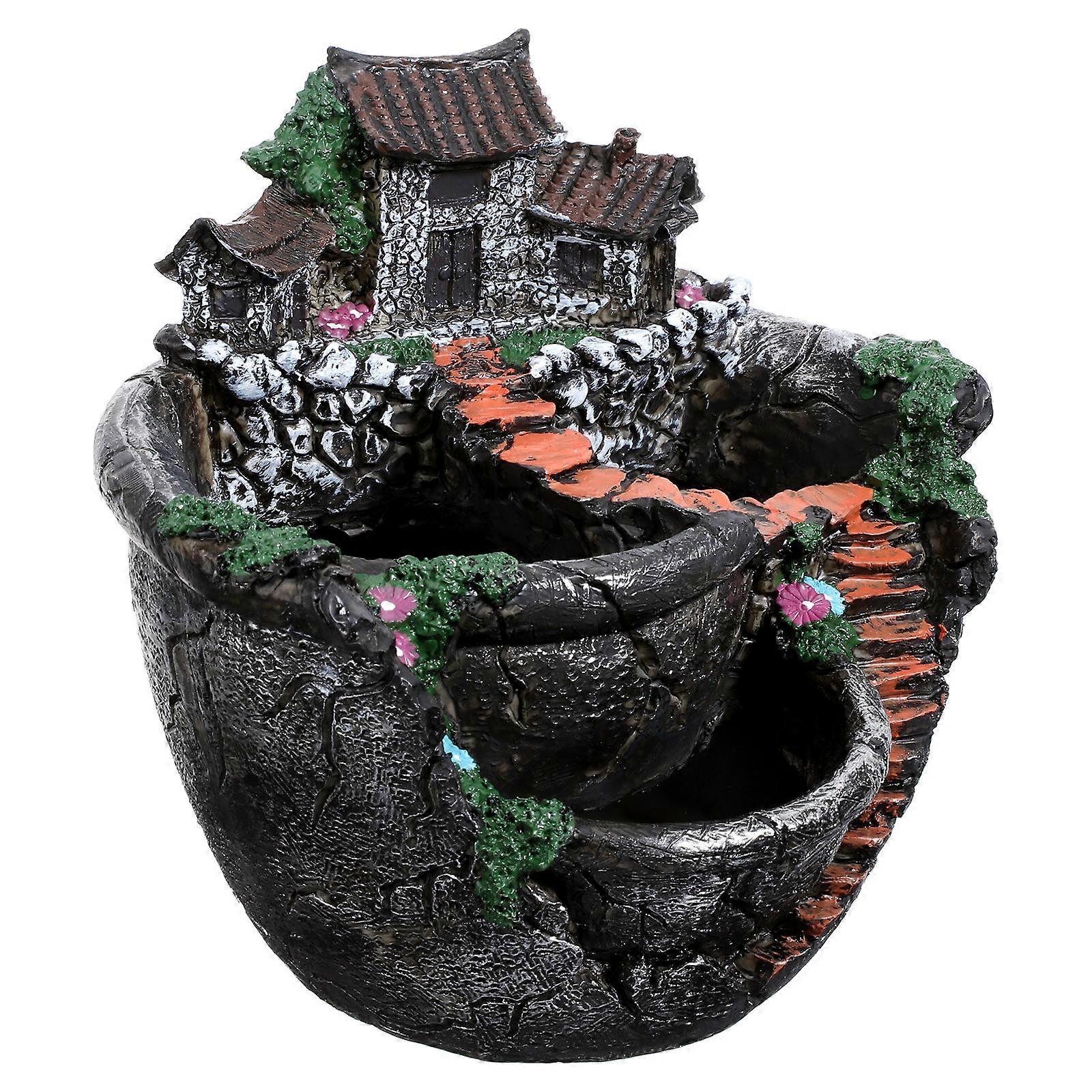 Creative Resin Flower Pot for Gardening Use with Mini Size 3 Pots for Small Flowers and Plants