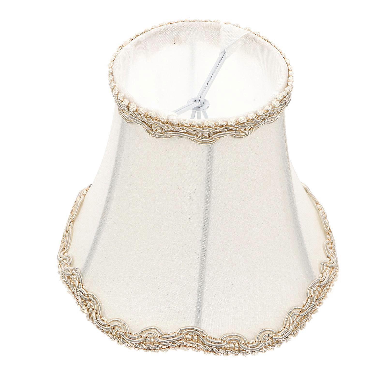 Lampshade Cover Fabric-Wrapped Lampshade White Cloth Lampshade For Home Decoration Hotel Use 13.50X13.50X12.00CM Dustproof 1Pack