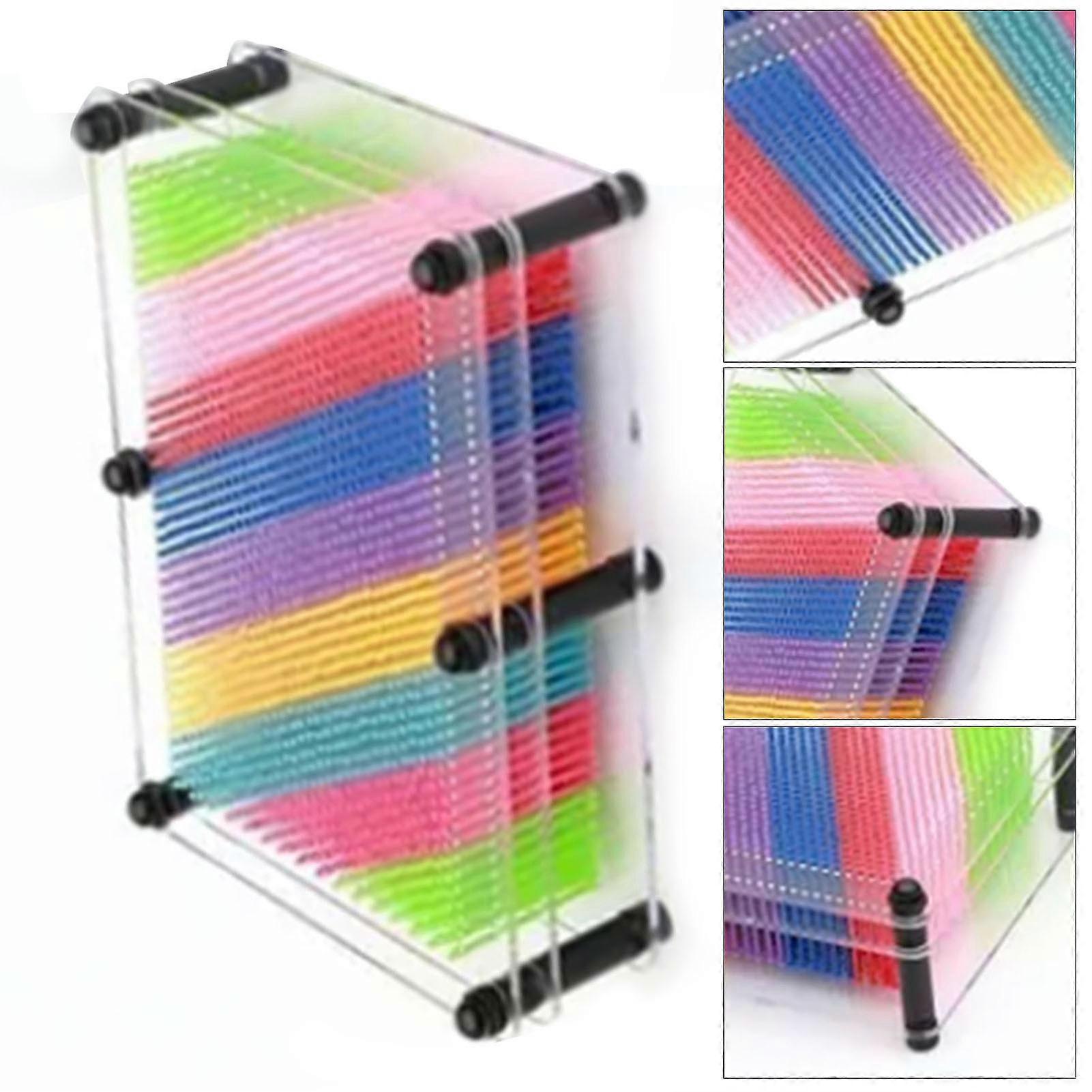 3D Pin Art Board Toy Colorful Improve Imagination Incredibly Patterns Handprint Pin Mold for Kids Transparent Board 