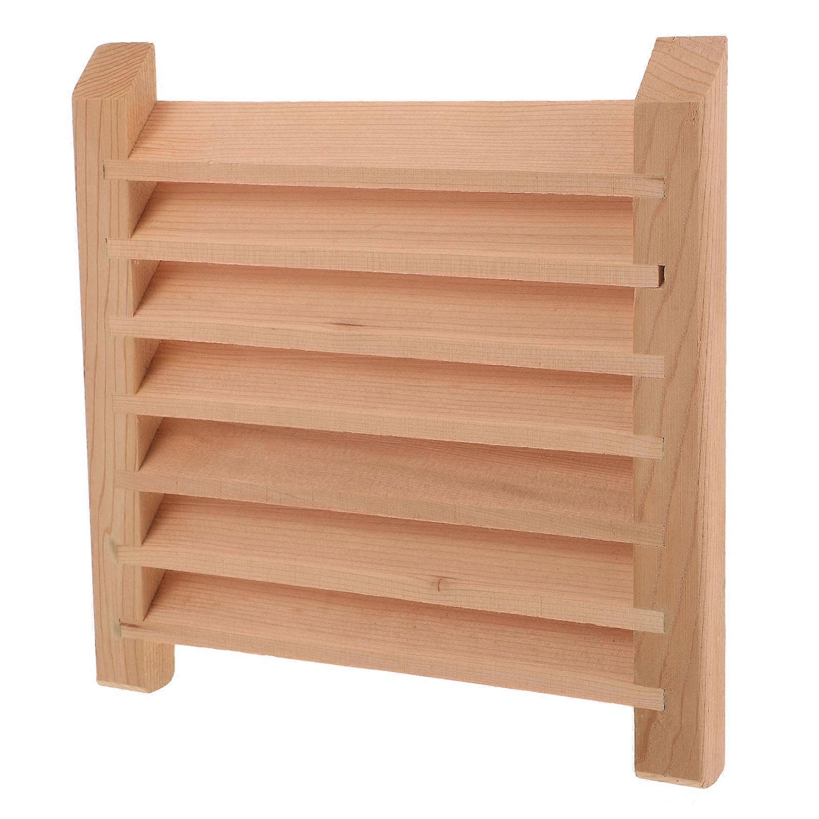 Wooden Sauna Room Shutter Window Blind Air Vent Sliding Grille 1 Set