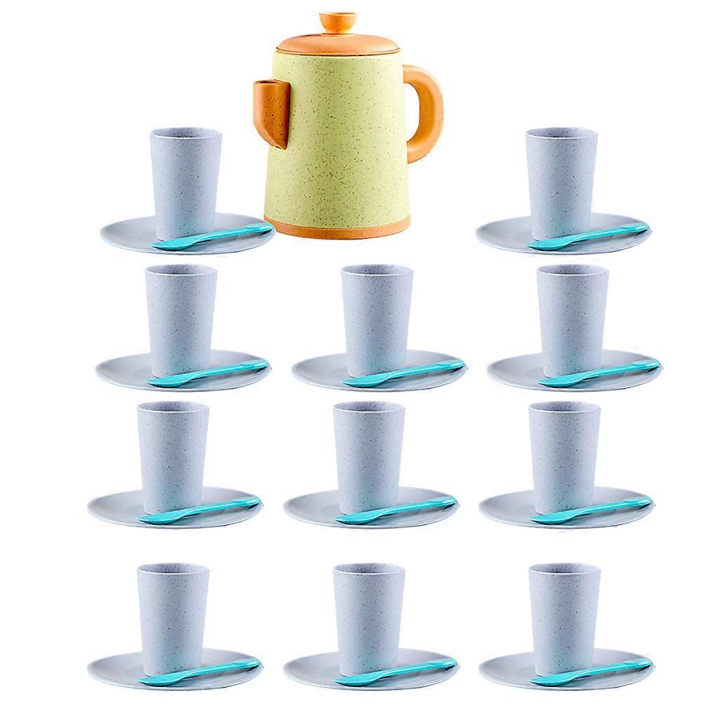 Kids Afternoon Tea Set Simulation Tea Party Set Educational Toy Compact Assorted Color For Decoration Home Use 16-Piece Set