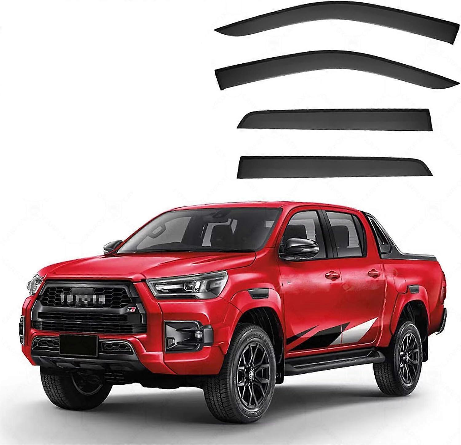 Rain protection side windows for HILUX REVO MK8AN120AN130 2015, vent louvers, sun, wind, and rain protection, type A normal A.