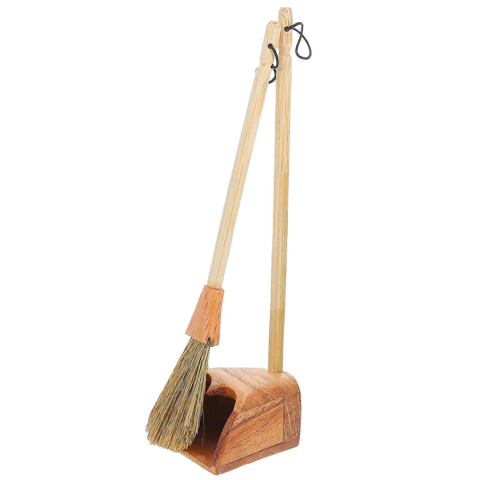Mini Broom Toy for Decoration Made of Plastic Chocolate for Kids Playing and Mini Scene Setting 1:6 Size