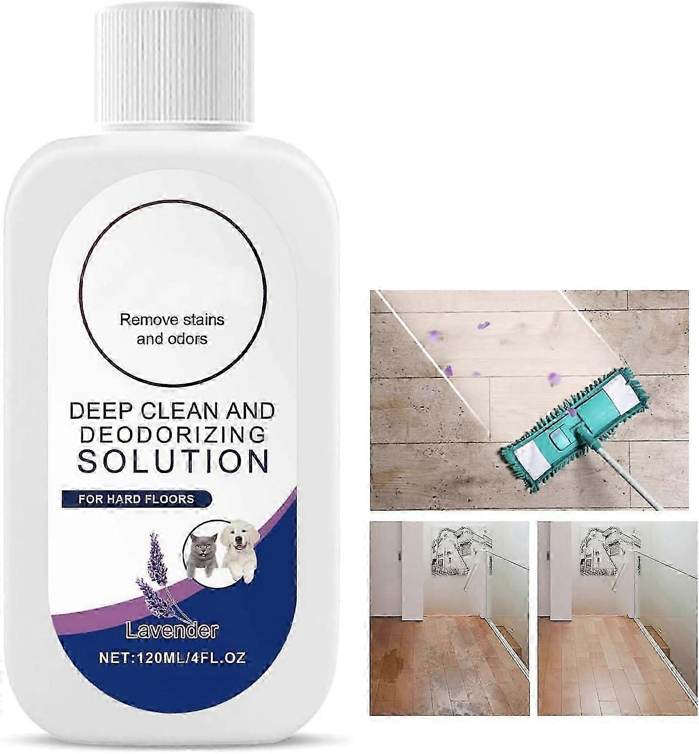 Lavender Floor Cleaning Solution, Powerful Floor Cleaning Liquid Multi-Surface Polish & Deodorizer Floor Cleaner Remove Stains & Oders