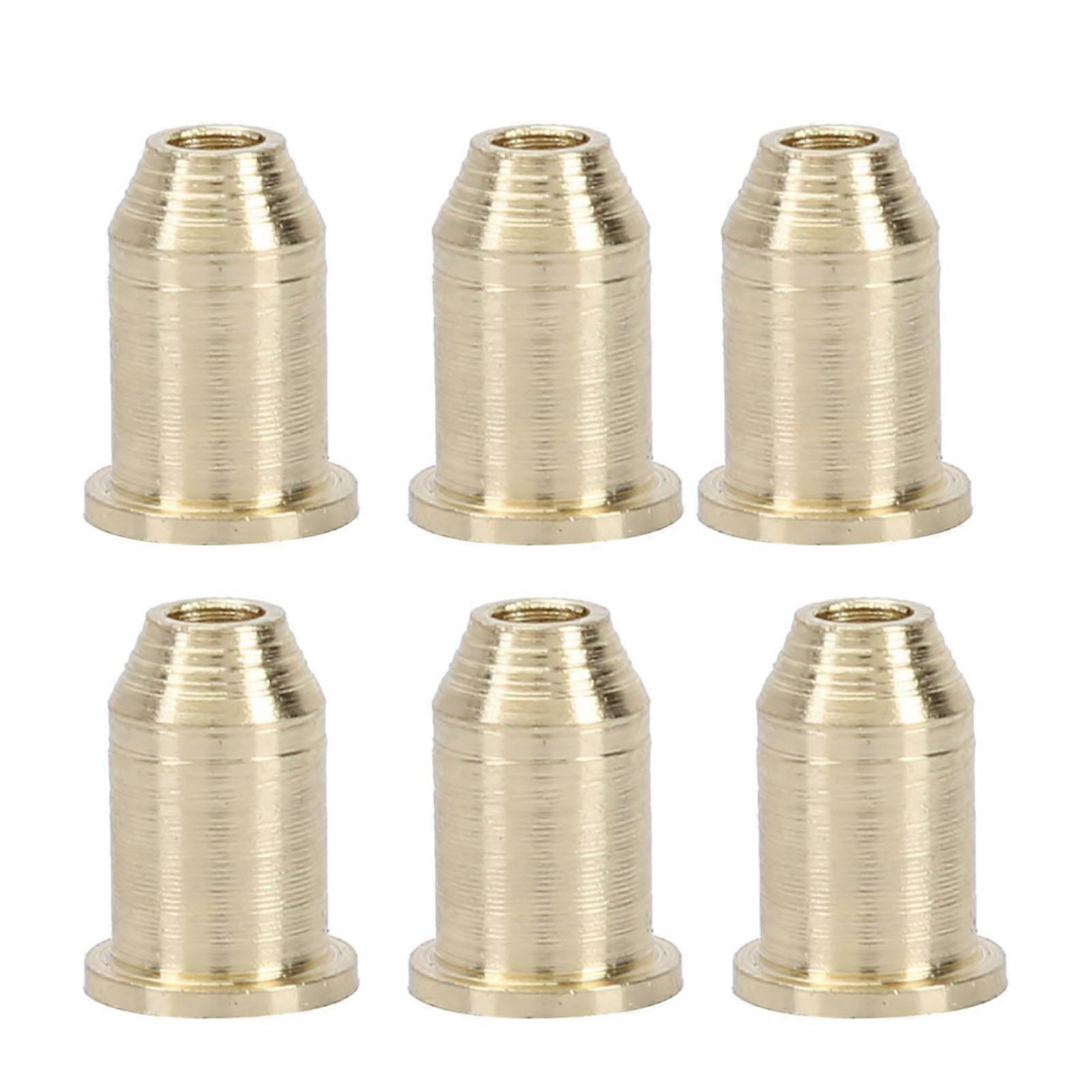 6 Pcs Iron Electric Guitar String Ferrules Guitar String Cap Instrument Accessories (Golden)