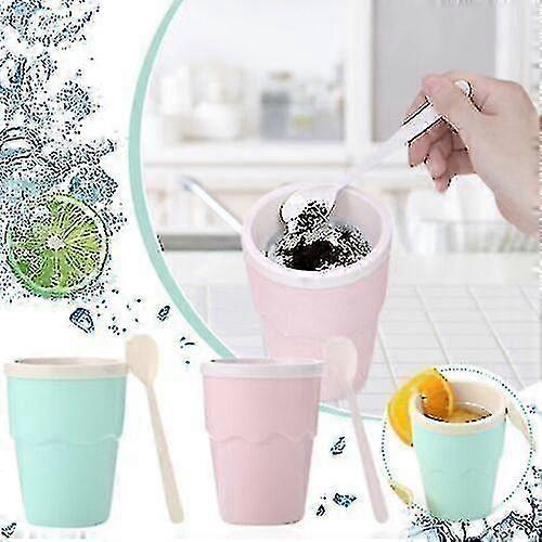 Slushy Maker Cup With Spoon, Quick Frozen Smoothies Magic Cup, Homemade Protable Smoothie Mug