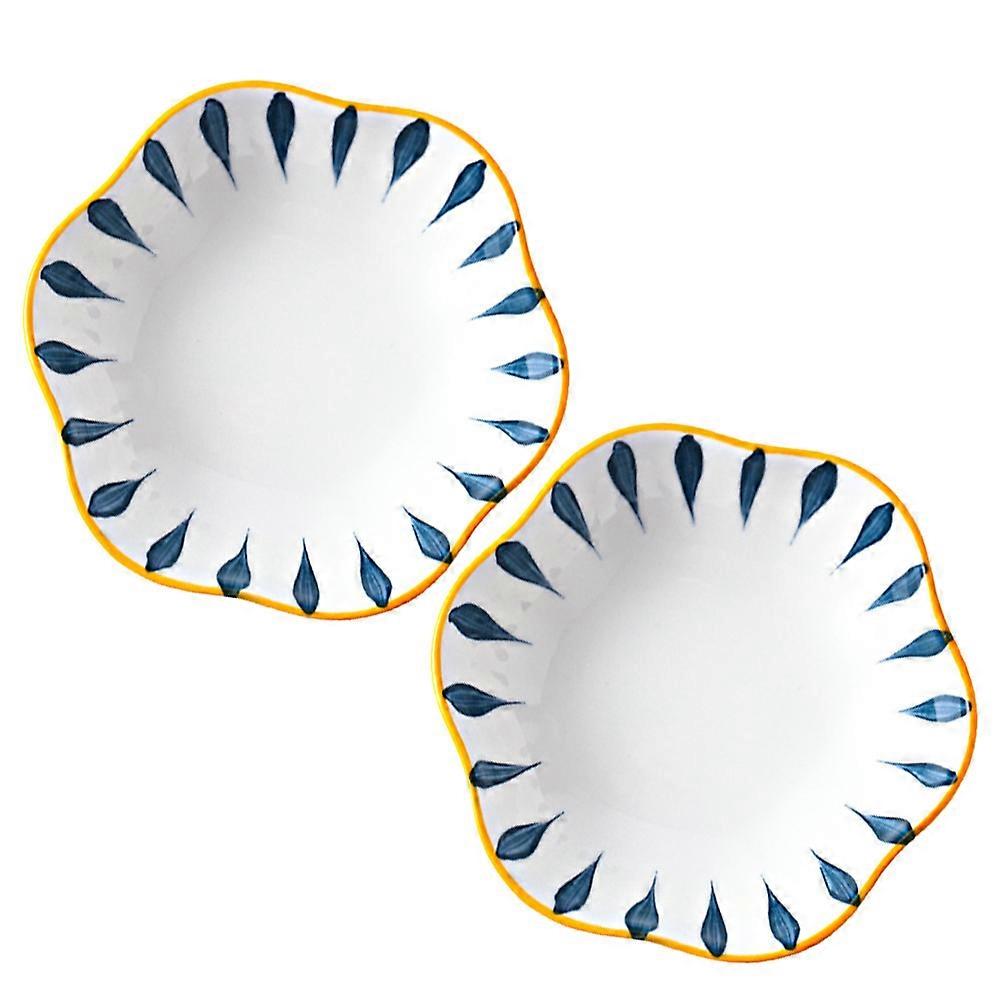 Japanese Bowls Practical Ceramic Plum Blossom Salad Bowls For Restaurant 5 Inches Microwave Set