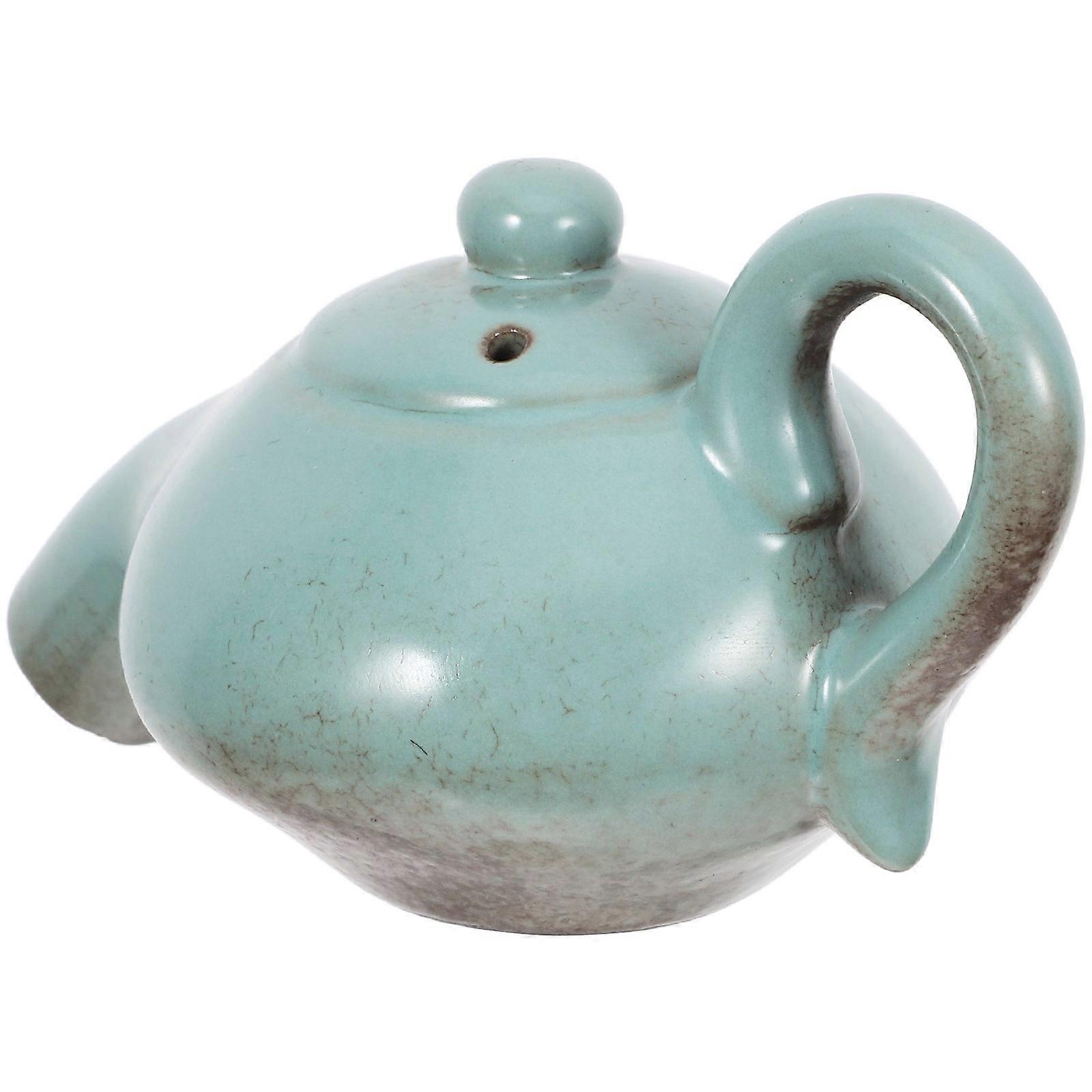 Ceramic Waterfall Jar for Aquariums & Tabletop Fountains – Vintage Teapot Design, Durable Relaxation Water Feature for Home & Garden Decoration