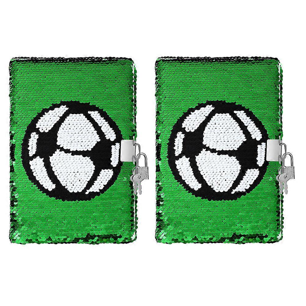 Dynamic Football-Themed Notebook 2Pack Reversible Design Journal For Young Fans And Boys 21X14CM Portable Travel Accessory