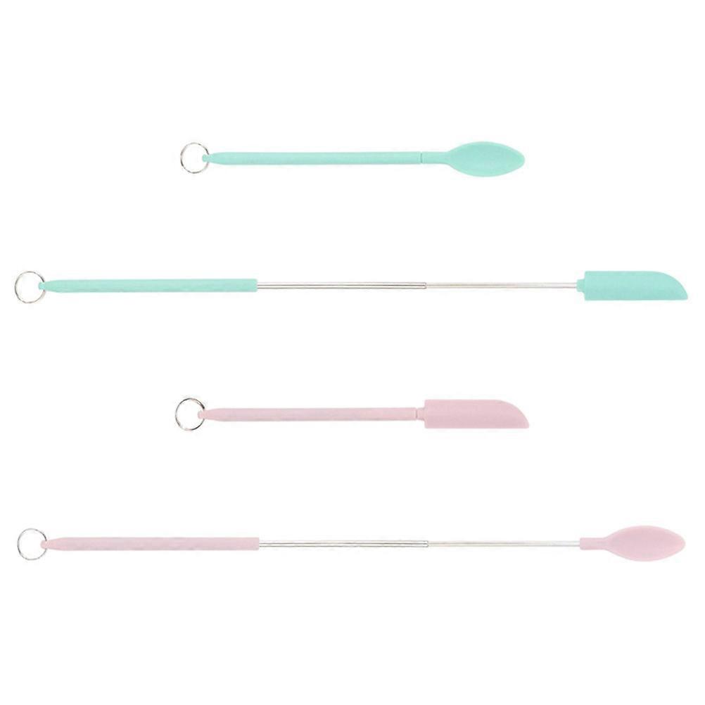 Silicone Jar Spatula for Kitchen Use with Small Scoop 1Set