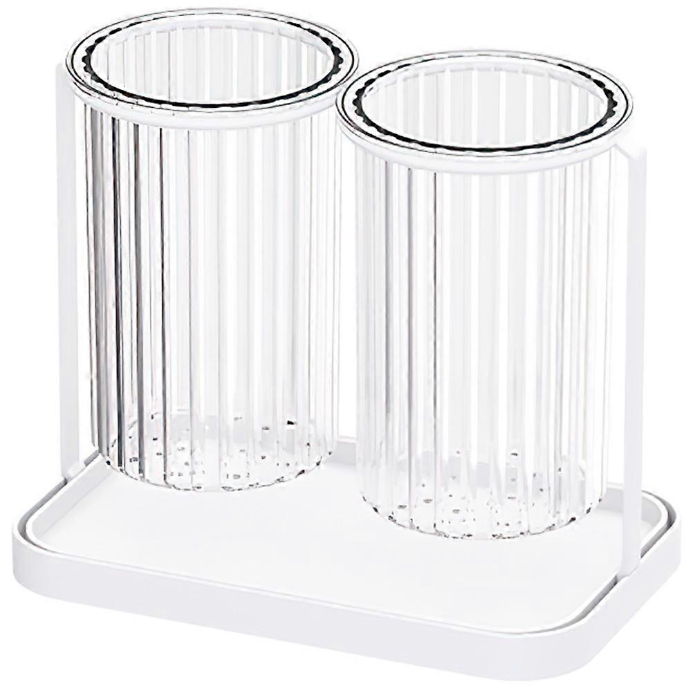 Tableware Holder For Home Kitchen Dining With Cylindrical Shape In Transparent Material 1Set