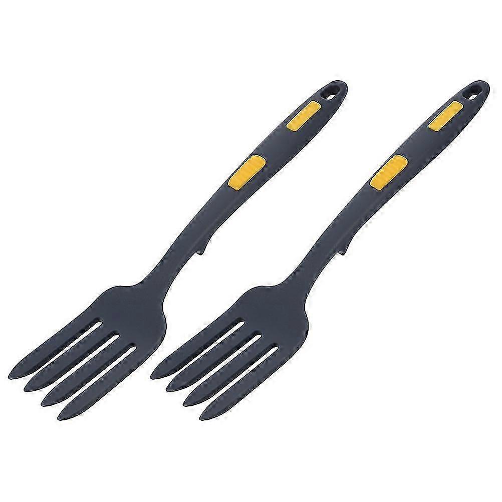 2pcs Silicone Flexible Fork Flexible Fork Heat-Resistance Cooking Fork Tools Dishwasher Safe Kitchen Fork