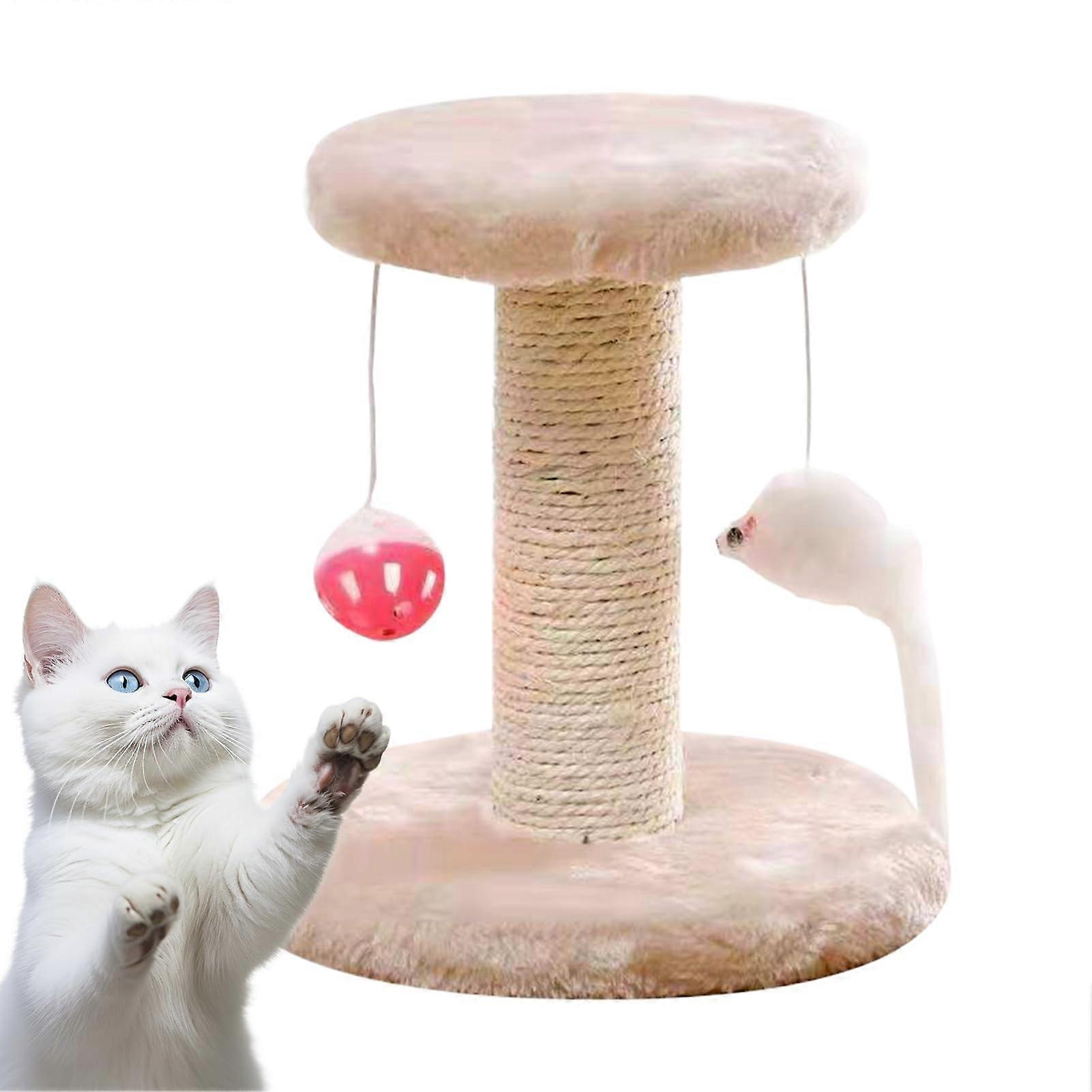 Cat Scratching Posts for Indoor Use, Tower with Interactive Toys and Furniture Protection