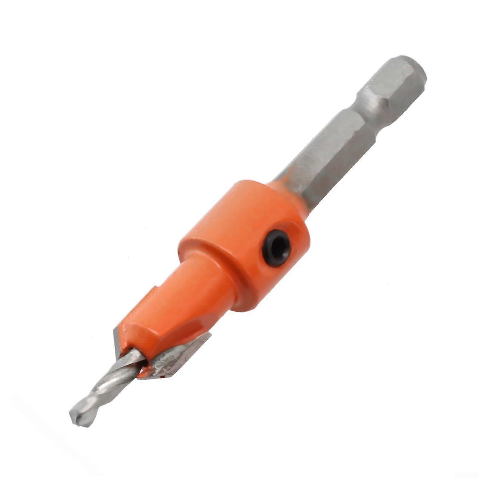 Adjustable Depth Control Countersink Drill Bit 3.2mm x 10mm for Woodworking Precision Finish and Clean Holes