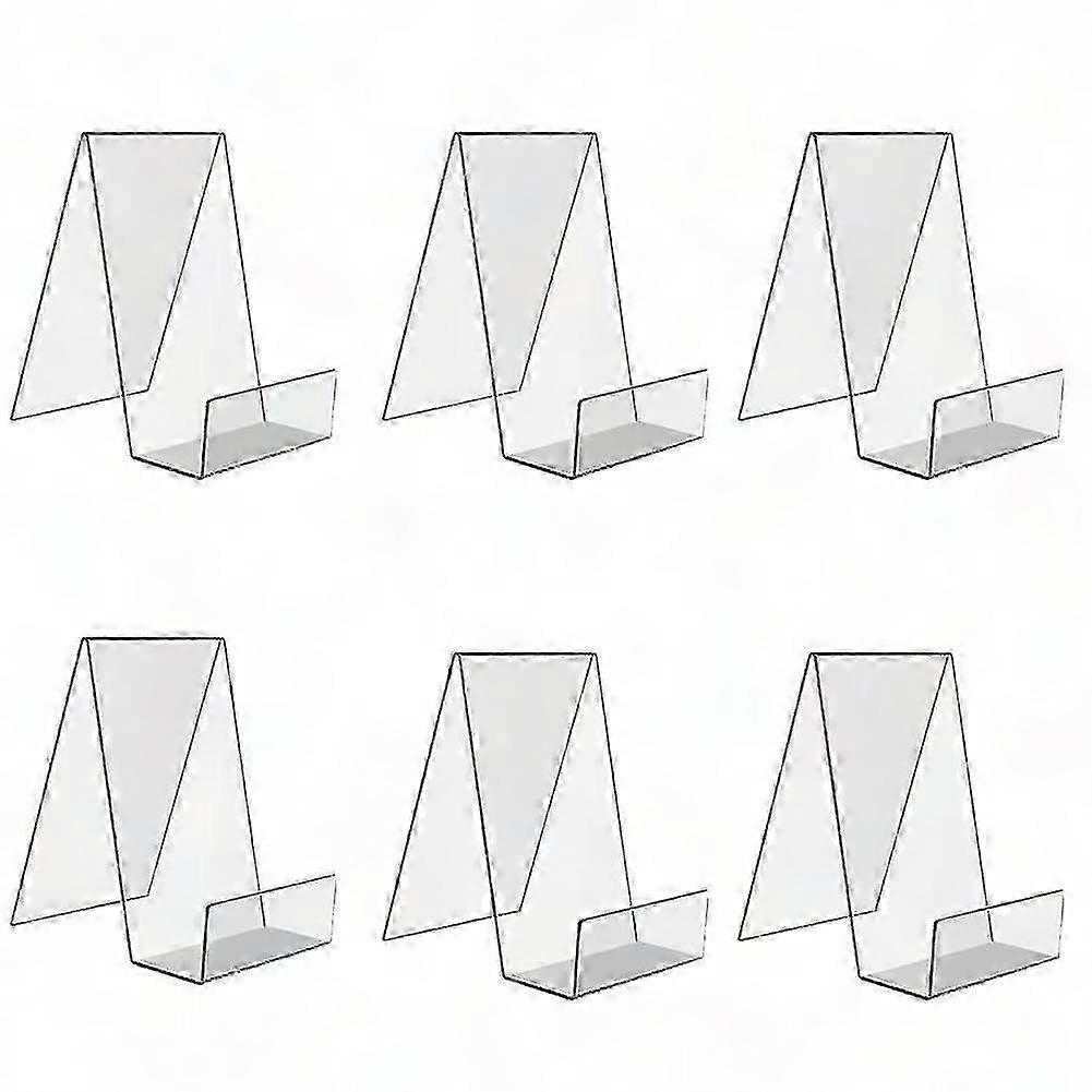 6 confezioni di leggio in acrilico trasparente, leggio trasparente, leggio per esposizione, libreria in acrilico per esposizione