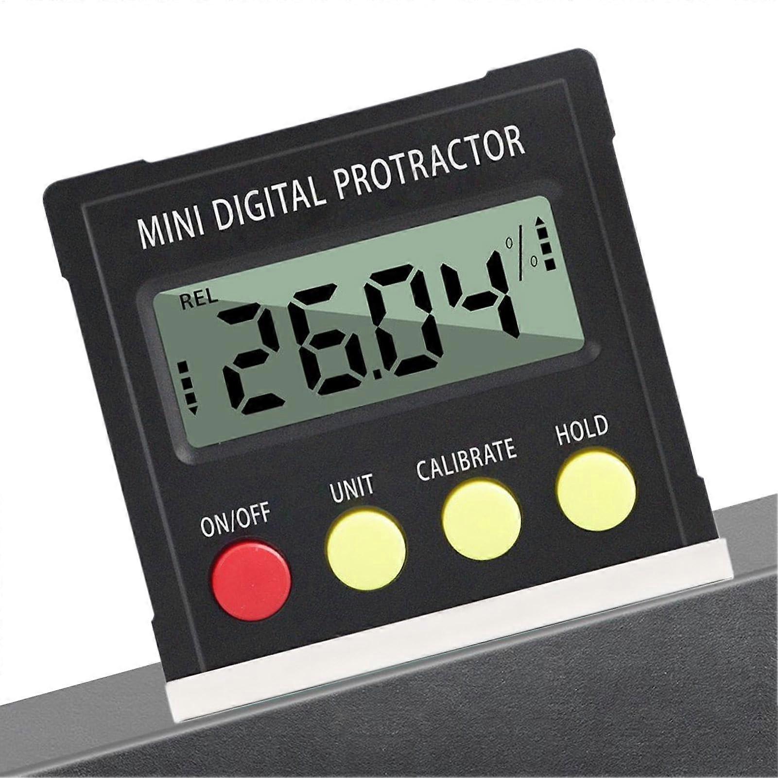 Digital Angle Finder and Digital Level - Electronic Inclinometer with Percentage Display, Battery Operated Protractor for Machinists