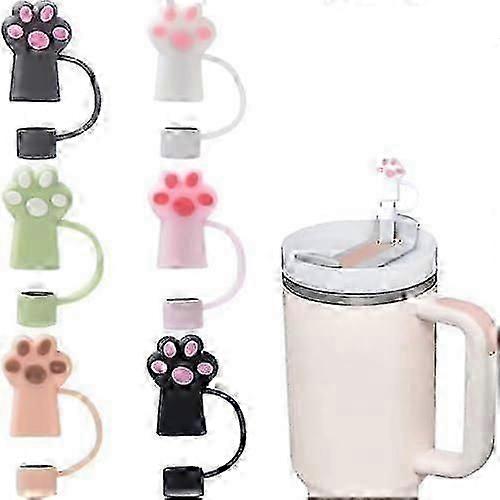 6-Pack Reusable Silicone Straw Covers for Stanley Cups  Dust-Proof and Secure Fit
