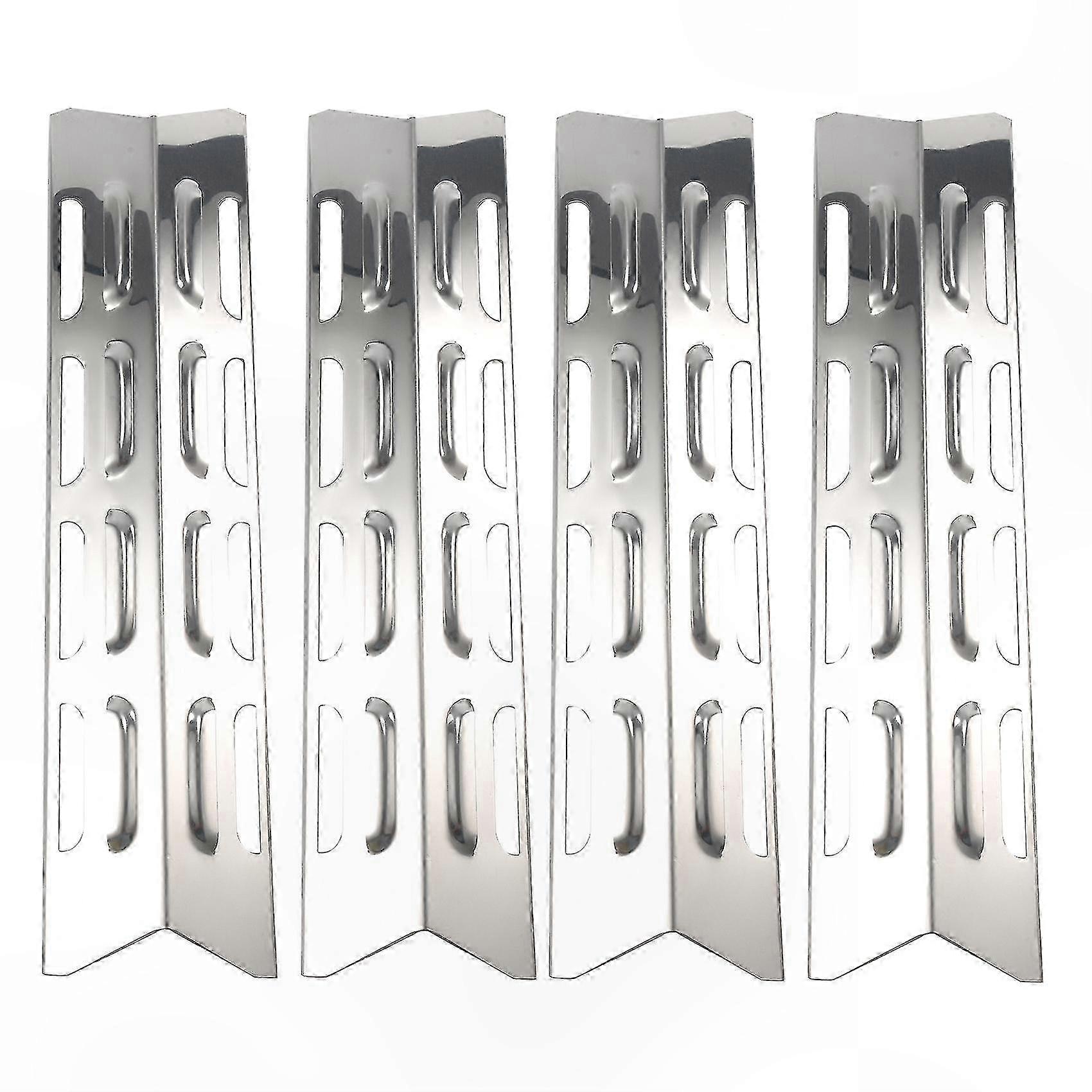 4-Pack Stainless Steel Heat Diffuser Plates for Gas Grills, Compatible with Multiple Models