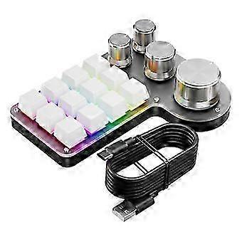 Custom Macro Keyboard 12 Keys 4 Knobs Mini USB Mechanical Keyboard Programming Macro Gaming Keypad