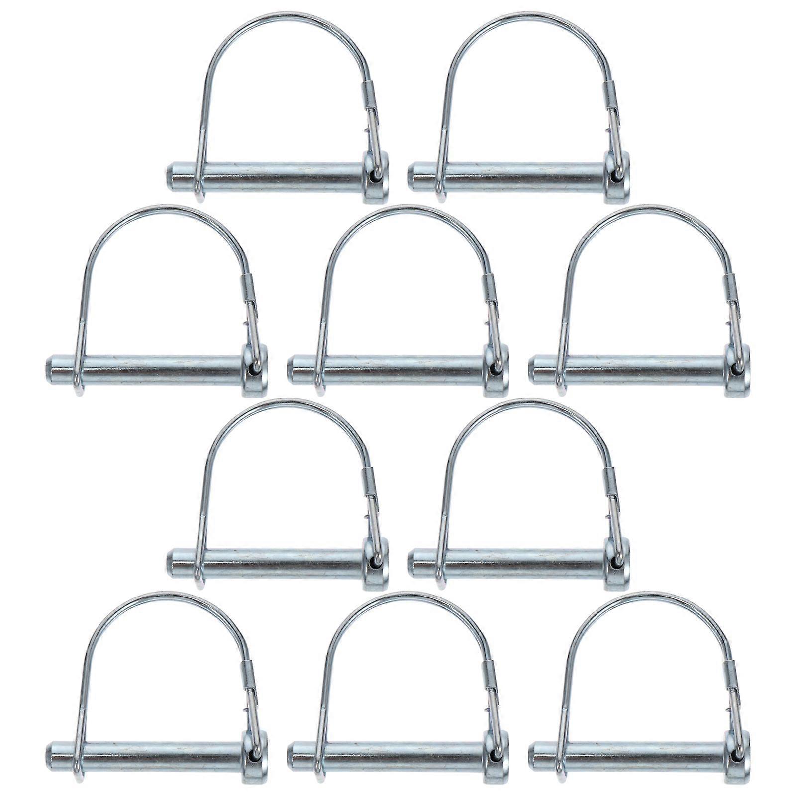 D-Shaped Lock Pin Steel Quick Release Locking Pin for Mechanical Use 10Pcs