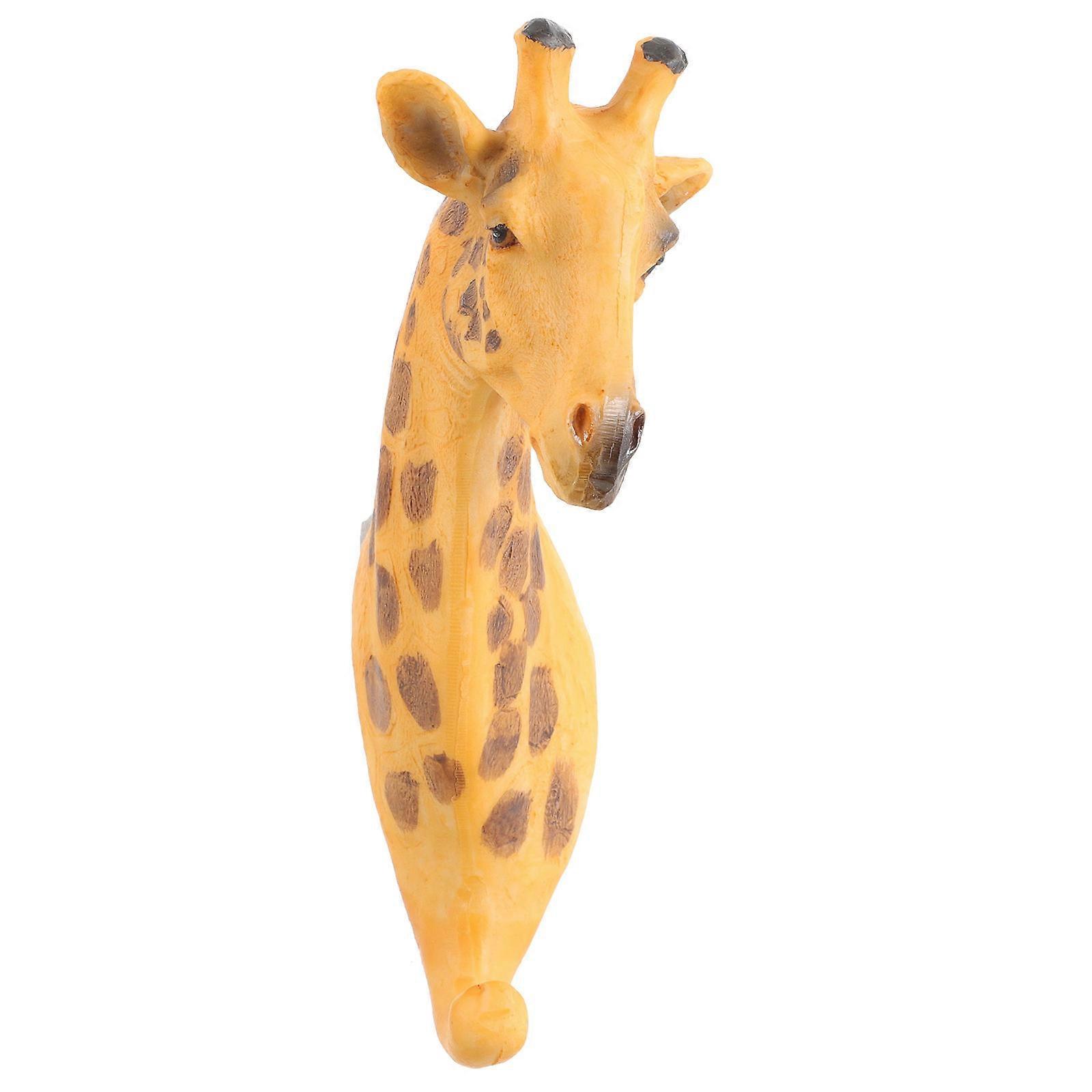 愛らしいキリンウォールフック、コート、帽子、タオル用の樹脂装飾ハンガー – 家庭、オフィス、キッチン用のヴィンテージスタイルの動物フック – 簡単