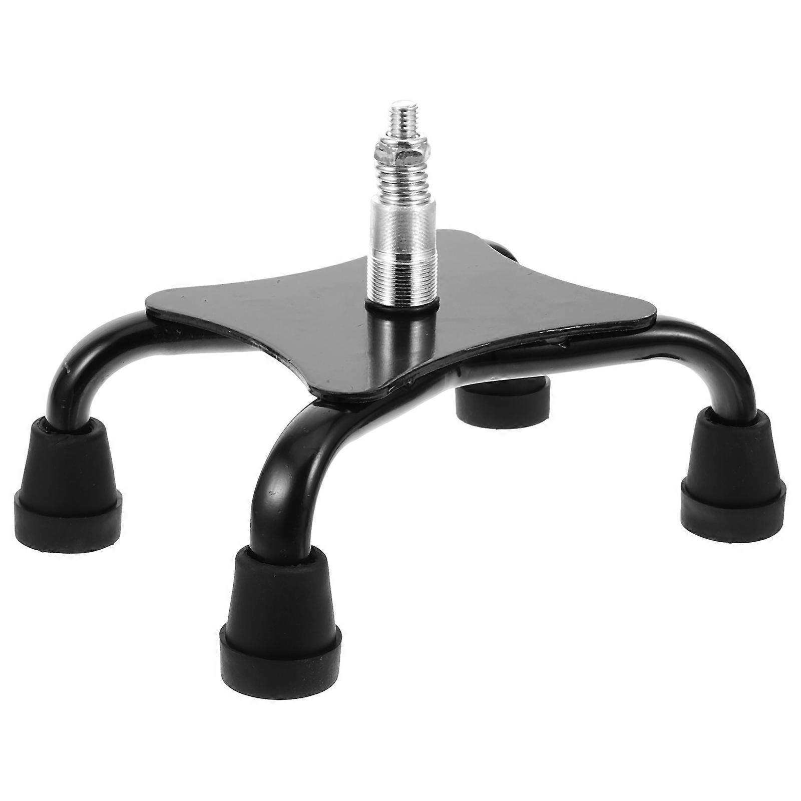 Quad Cane Tip for Walking Canes with Rubber Material Black Color Universal Fit for Cane 1.18 Inches