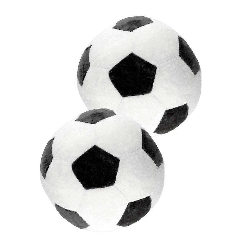 Plush Football Stuffed Sports Pillows Soft & Cozy Companions in Black and White (2pcs)