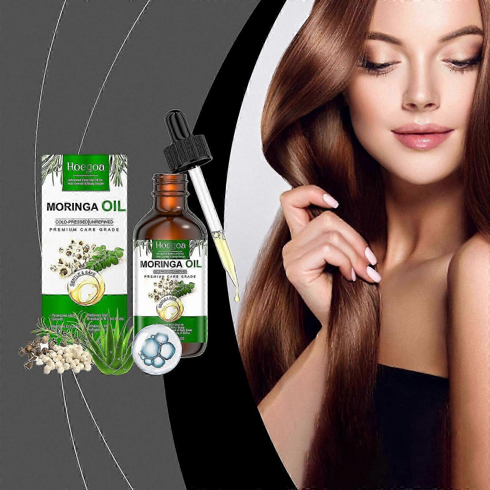 Cold-Pressed Organic Moringa Seed Oil for Hair Health, Scalp Nourishment, and Repairing Split Ends and Breakage