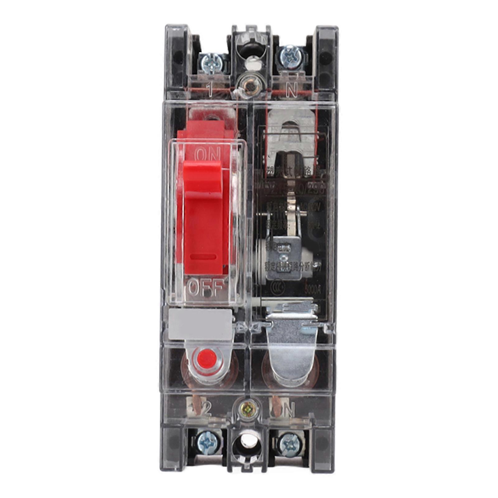 Circuit Breaker Flame Retardant Transparent PC Shell Copper Conductor Circuit Breaker 2P