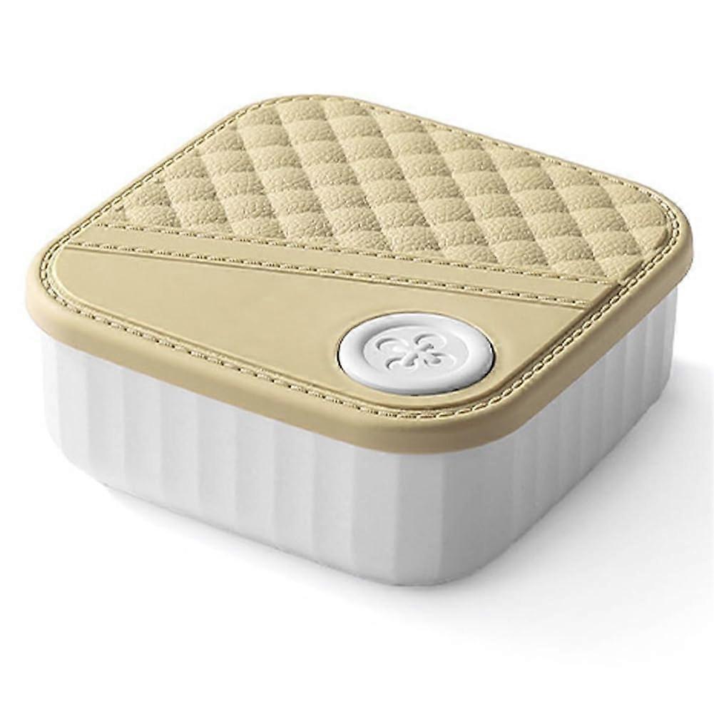 Portable Sewing Box All-In-One DIY Sewing Kit With Threads Needles Scissors Ruler Cream White