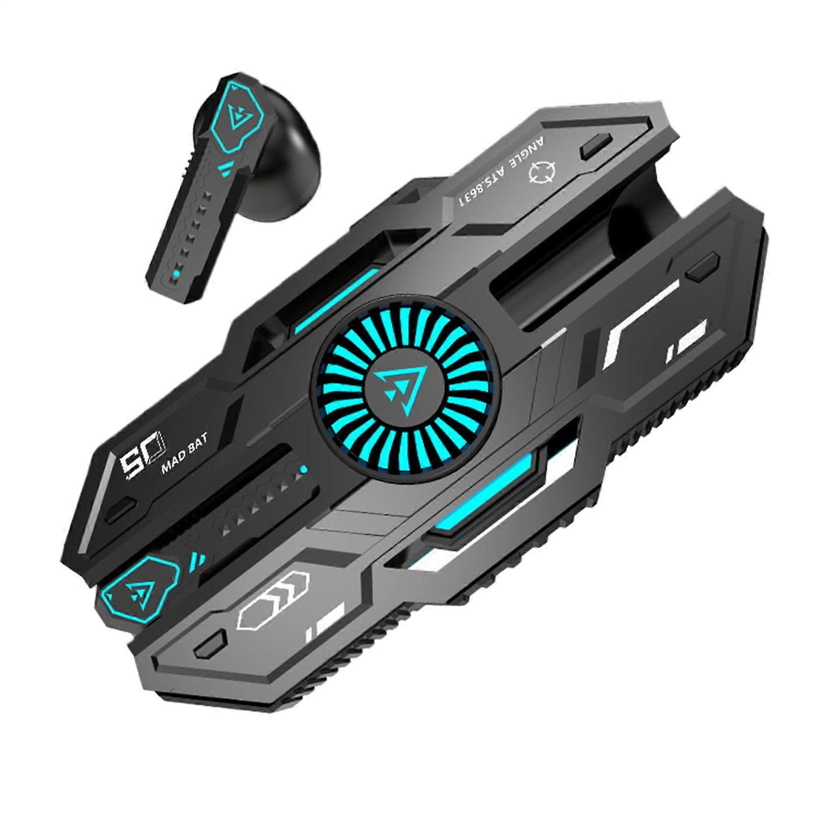 Wireless Earbuds NoiseCancelling RGB Lighting Sweatproof For Commuting Office Workout Cycling Studying Sleeping Black