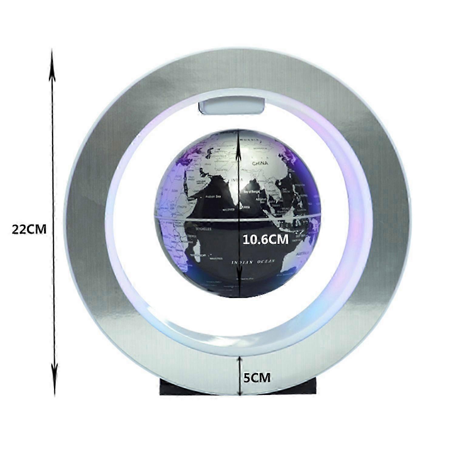 Floating Globe 4 Inch Magnetic Levitation Rotating World Map with Multicolor Light Base Creative Ant