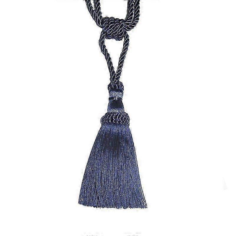 Curtain Tie Tassel Curtain Clip Curtain Cord Curtain Tie Fixer Decorative Curtain Bracket Curtain Accessories, Navy Blue