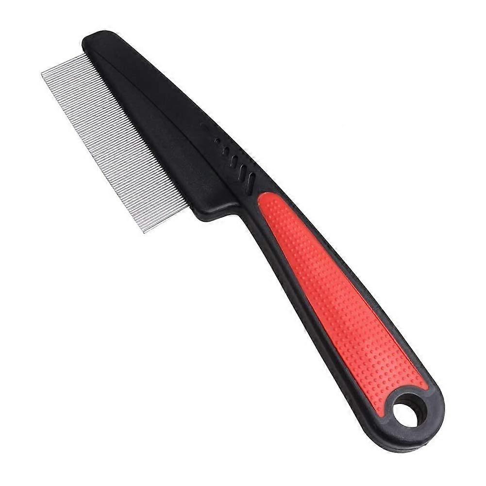 Flea Comb For Dogs And Cats, Stainless Steel Grooming Tool For Removing Flea Eggs, Mites, Ticks, Dandruff