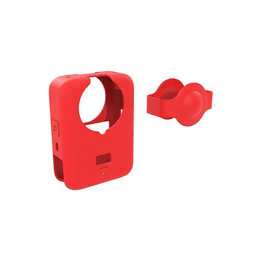 A613 Panoramic Action Camera Silicone Protective Case for DJI OSMO 360 (Red)